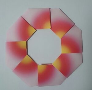 ハーモニー折紙で作った簡単リース